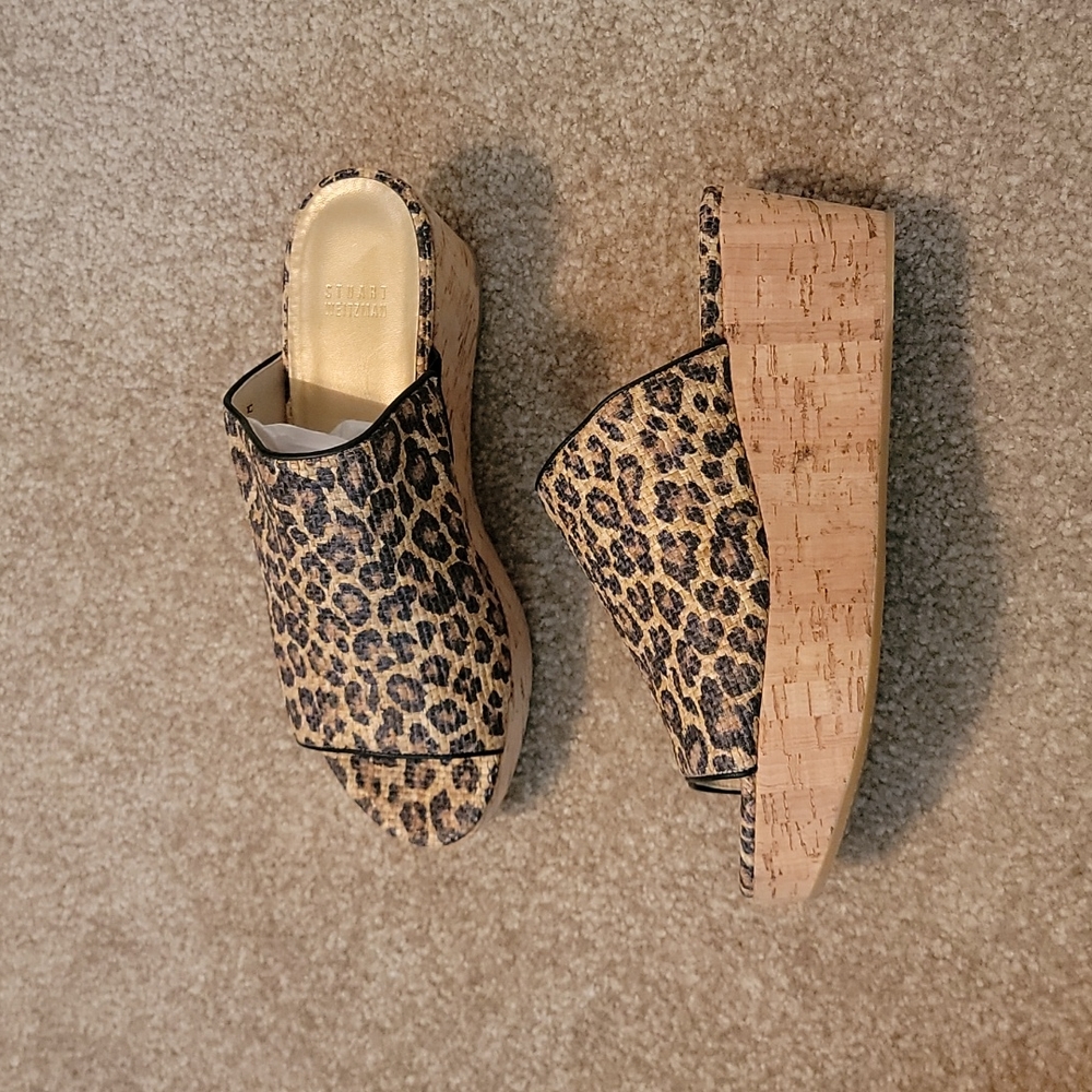 Stuart Weitzman leopard platform slide - Picture 2 of 7